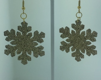 Glitter Snowflake Earrings