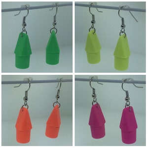 Eraser Pencil Topper Earrings Bild 1