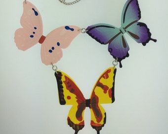 3 Butterfly Necklace