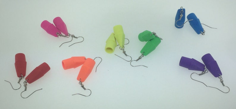 Eraser Pencil Topper Earrings Bild 3