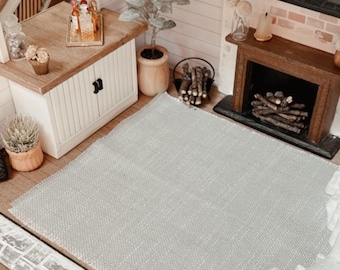 Sale! Dollhouse Miniatures Area Rug, dollhouse accents, dollhouse living room decor, Miniature rug, 1:12 scale, dollhouse carpet