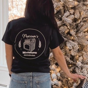 Marina’s Minis T shirt, dollhouse miniatures, mini merch, dollhouse t shirt