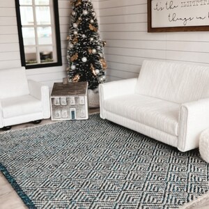 Dollhouse Miniature Area Rug 1:12 scale,dollhouse carpet, dollhouse decor, dollhouse textiles, dollhouse rug
