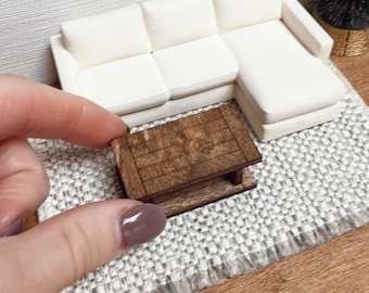 Salontafelset op schaal 1:24, poppenhuisminiaturen, woonkamermeubilair, decor, diorama, kamerdoos