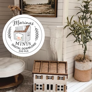 Tiny Farmhouse Kit SVG, Dollhouse Furniture, Farm Charm Digital Files, Farmhouse Dollhouse Laser File