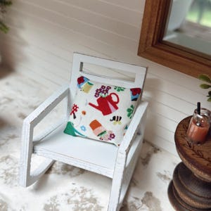 Decoraciones en miniatura para casas de muñecas, cojines para casas de muñecas, cojines de jardín, cojines en miniatura, decoración en miniatura, escala 1:12