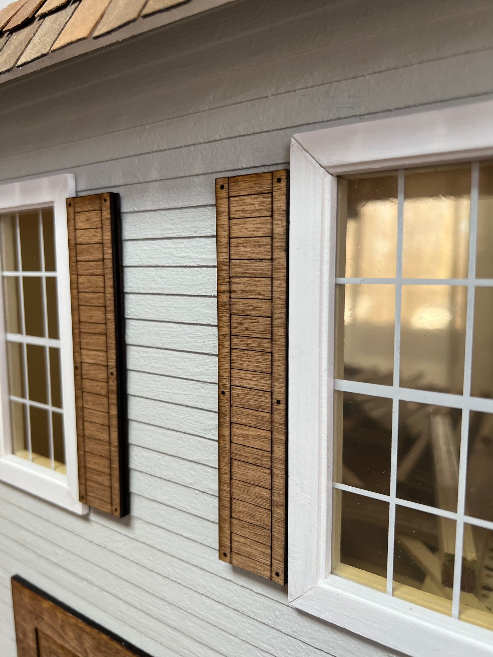 Dollhouse Shutters Dollhouse Miniatures Window Shutters Etsy