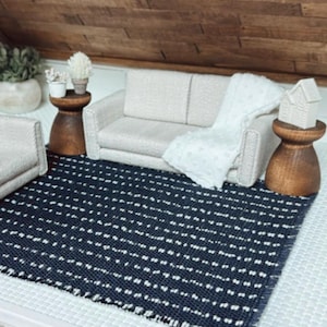 Dollhouse Miniature Area Rug 1:12 scale, Miniature carpet, miniature textiles, dollhouse decor