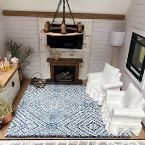 Dollhouse Miniature Area Rug 1:12 scale,dollhouse carpet, dollhouse decor, dollhouse textiles, mini rug