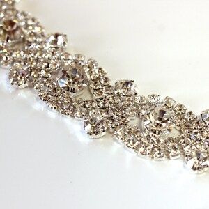 AB Crystal Rhinestone Trim, Bridal Sash Applique, 36 Inches image 4