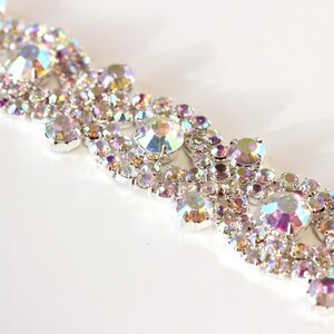 AB Crystal Rhinestone Trim, Bridal Sash Applique, 36 Inches image 5