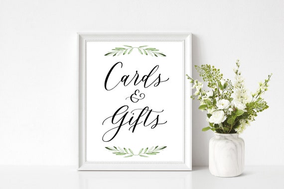 Cards &amp; Gifts Instant Download Printable Wedding Decor | Etsy
