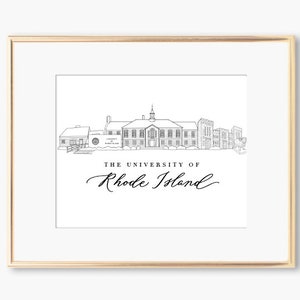 Custom University Illustration | Custom College Drawing | Graduation Gift | Custom Art | Dorm Art