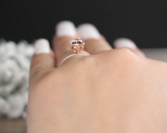 LOW COST 10k Real Gold Diamond Ring Natural 10x7mm Pear
