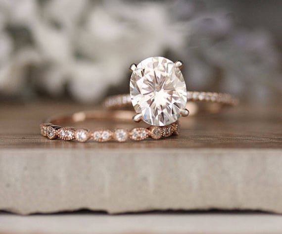 Pear-Shaped Light Amethyst & Round-Cut Diamond Twist Shank Engagement Ring  3/8 ct tw 14K Rose Gold | Kay