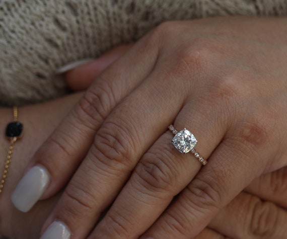 8mm cushion moissanite sale