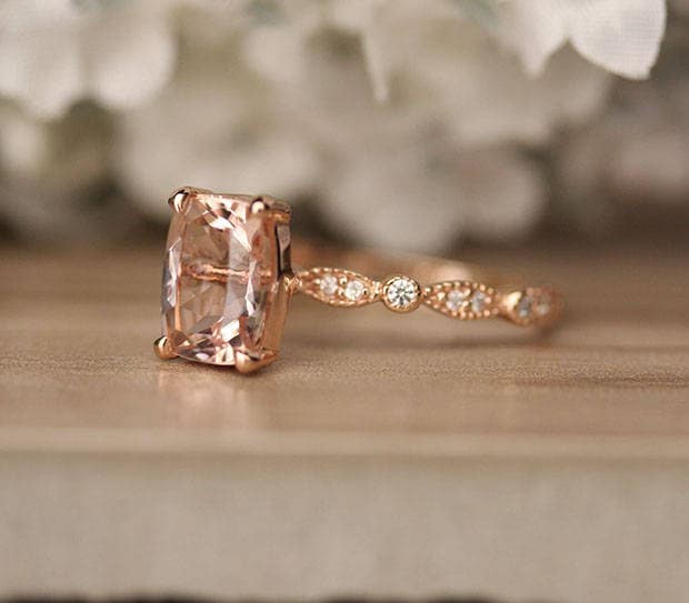 Under 100 Low Set Solitaire Princess Cut Diamond Engagement Ring