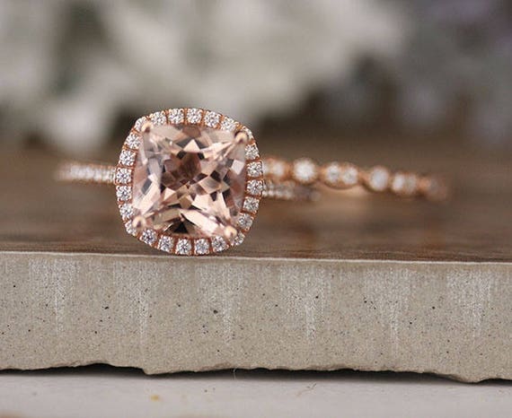 8mm 2024 morganite ring