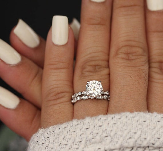 Moissanite Ring Set