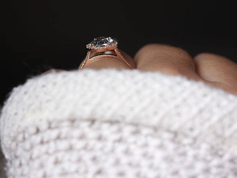 Bague de fiançailles aiguemarine ovale 9x7mm naturelle Etsy