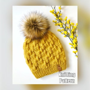 Kaine Beanie Knitting Pattern, Adult Size - PDF