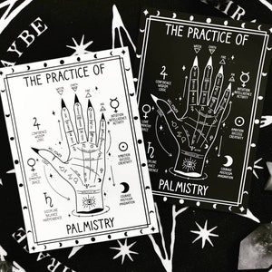 Palmistry Illustration | Art Print A5 A4 | Wall Decor | Astrology