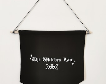 The Witches Lair Pin Banner | Pin Display | Witch | Gothic | Home Decor