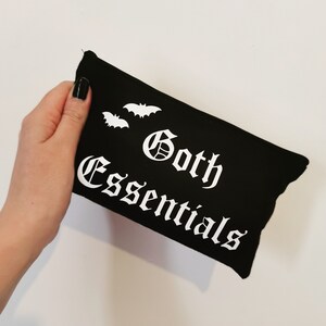 Goth Essentials Make Up/ Pencil Case Emo Gothic Homeware Bats image 2