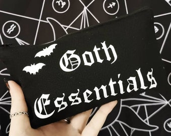 Goth Essentials Make Up/ Pencil Case | Emo | Gothic | Homeware | Bats |
