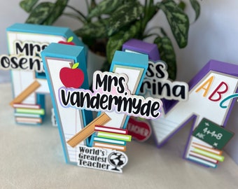 Teacher 3D Letters 8” teacher appreciation gifts, school principal gift