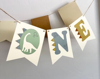 Dinosaur Highchair Banner- Roar First birthday, Dino Party Decorations, d51p