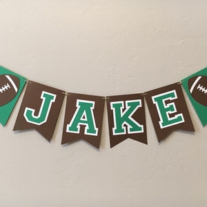 Football highchair birthday banner, personalized banner, Name Banner Football Birthday, First Birthday Banner Smash Cake Banner