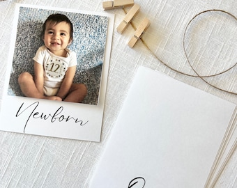 Banner de fotos de primer cumpleaños, fotos del primer año del bebé, banner de hitos, decoraciones de cumpleaños sencillas, minimalista, f67y