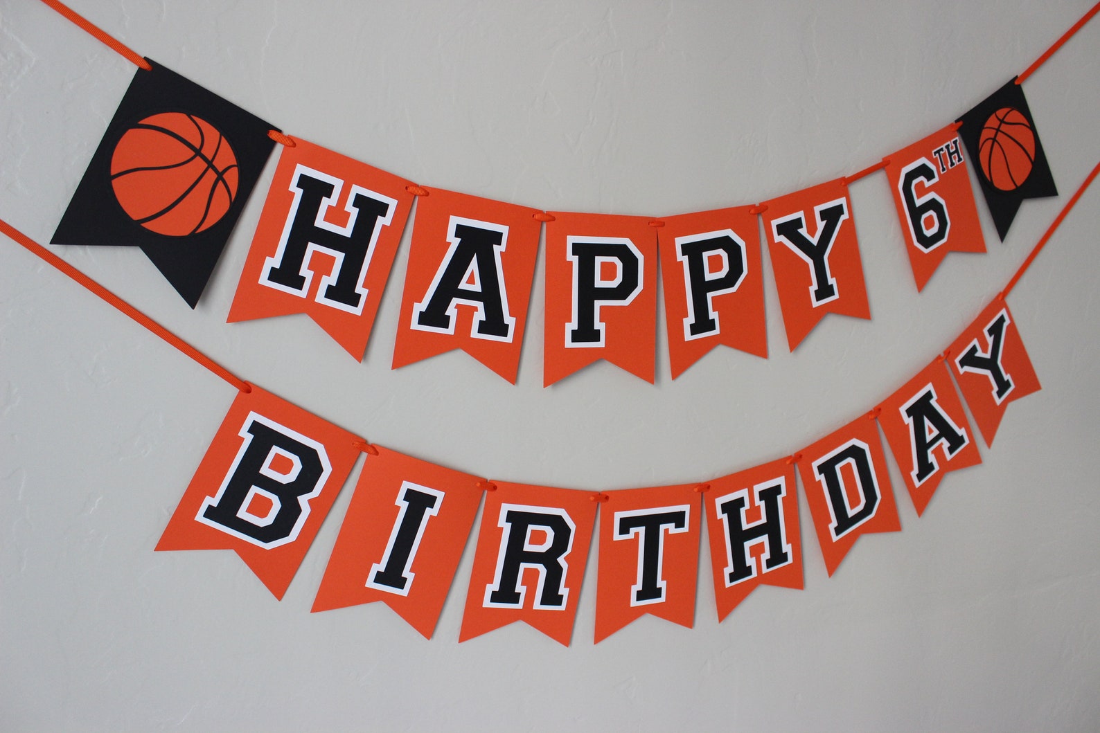 Basketball Happy Birthday Banner first birthday banner | Etsy