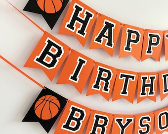 Banner de cumpleaños de baloncesto, fiesta de baloncesto infantil, decoraciones para el primer cumpleaños, decoración de cumpleaños para niños, decoración para fiesta deportiva, b56b