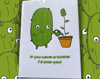 Pickle Birthday Card - Etsy