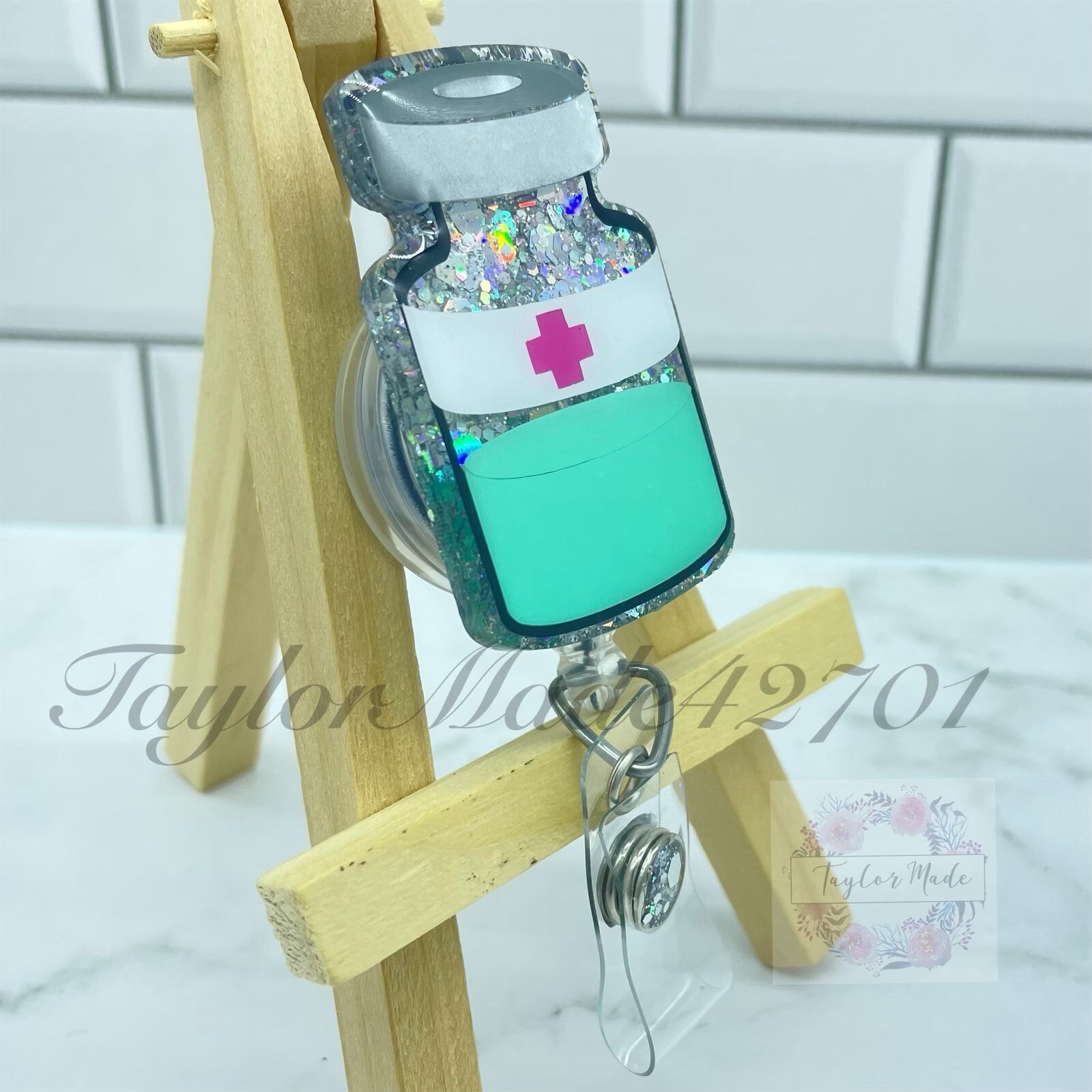 Medicine Vial Badge Reel Nurse ID Holder Medication Vial ID Etsy