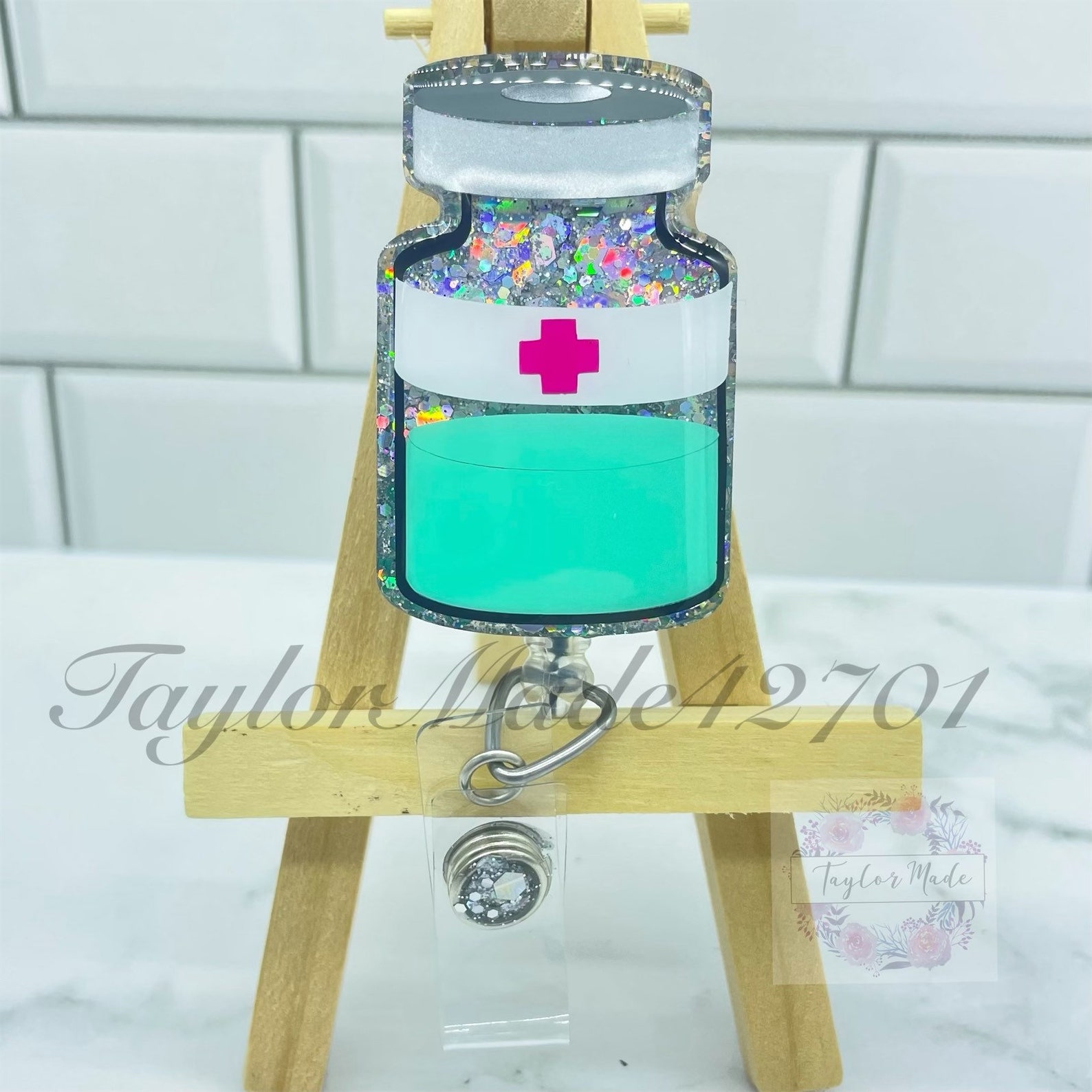 Medicine Vial Badge Reel Nurse ID Holder Medication Vial ID Etsy
