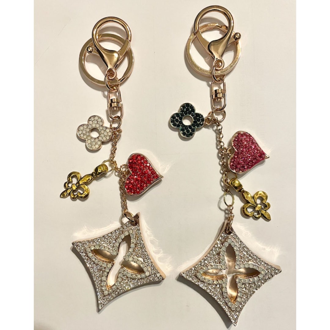 Loop Key Charm Rhinestone Crystals Rhinestones Bag Charm/keychain - Etsy