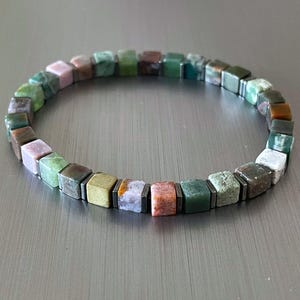 Bracelet coloré pour homme Bracelet pour ami Cadeau pour homme Pierres naturelles de haute qualité agate colorée et hématite