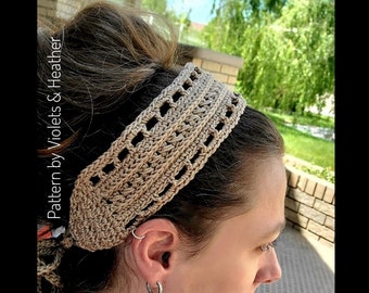 CROCHET PATTERN for Simply Pretty Adjustable Headband. Crochet Headband Pattern. Adjustable Crochet Headband. Pretty Crochet Headband. PDF