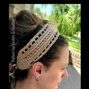 CROCHET PATTERN for Simply Pretty Adjustable Headband. Crochet Headband Pattern. Adjustable Crochet Headband. Pretty Crochet Headband. PDF