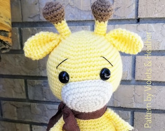 CROCHET PATTERN for Cute Crochet Giraffe / Crochet Baby Giraffe. Instant PDF Pattern Download. Crochet Amigurumi Pattern. VioletsandHeather