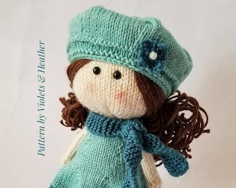 KNITTING PATTERN for Parisian Knit Doll, Instant PDF Pattern Download. Amigurumi Pattern. violetsandheather