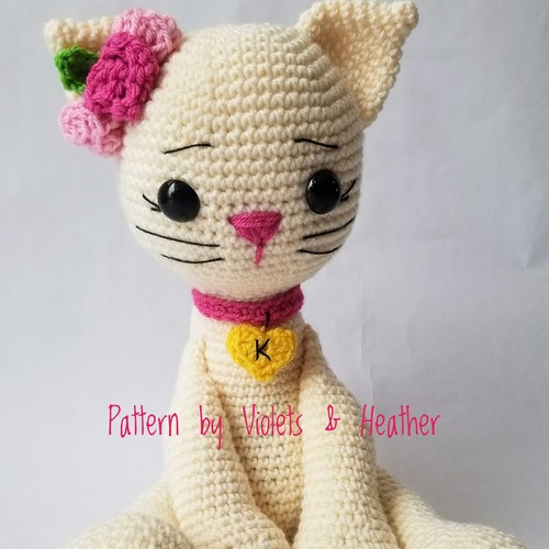 CROCHET PATTERN for Kitty With a Collar Cat in a Collar - Etsy