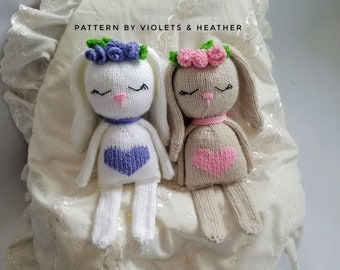 PATRÓN DE TEJIDO para Patrón de punto Snuggle Bunny, Patrón de punto Amigurumi, Descarga instantánea en PDF. Patrón Conejo de Punto, Patrón Conejo Conejito.