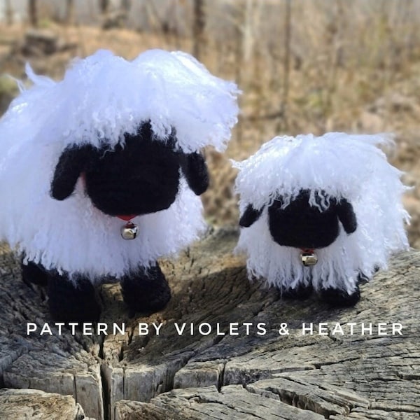 CROCHET PATTERN for Fuzzy Sheep.Fluffy Lamb Crochet Pattern. Amigurumi Cute Sheep Pattern.Instant PDF Download.Violets and Heather Kumpf