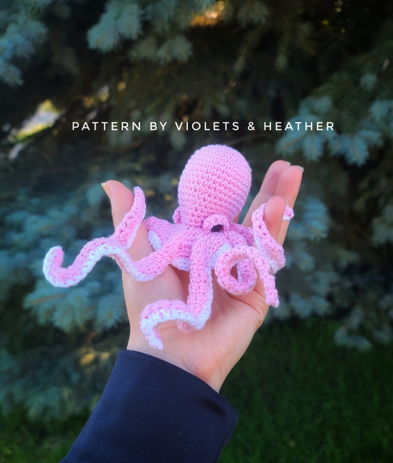 CROCHET PATTERN for Posable Octopus, Amigurumi Octopus Pattern, Realistic Crochet Octopus, Kraken Crochet Toy Pattern. Instant PDF Download. image 1