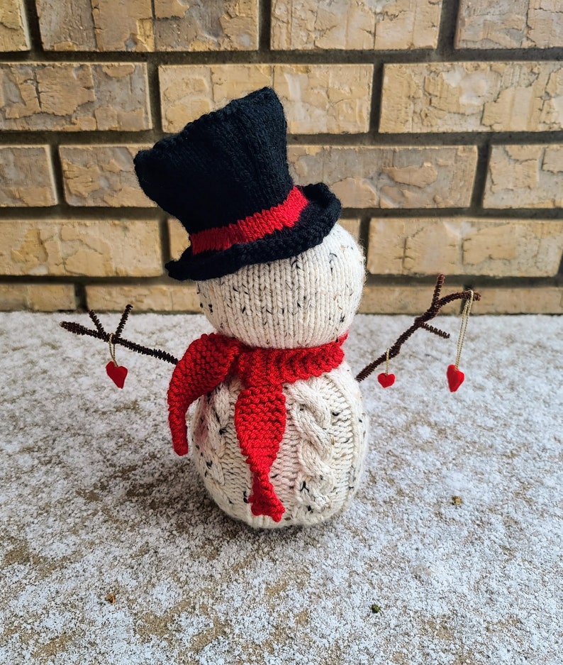 KNITTING PATTERN for Whimsical Snowman Decor, Knit Amigurumi Pattern, Knit Winter Patterns.Instant PDF Pattern Download.Violets and Heather image 6