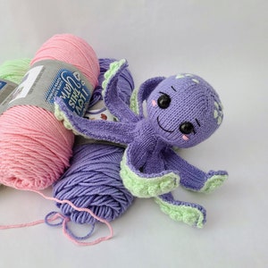 KNITTING PATTERN for Baby Octopus, Knit Amigurumi Pattern, Knit Patterns. Instant PDF Pattern Download. Violets and Heather Octopus Pattern image 7